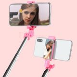 Selfie Stick Handheld Extendable Monopod With mirror Shutter Remote Mini Tripod For iPhone