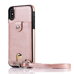 Leather wallet phone wallet with strap