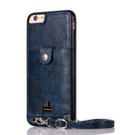 Leather wallet phone wallet with strap