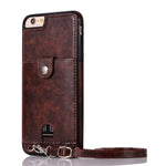 Leather wallet phone wallet with strap