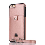 Leather wallet phone wallet with strap