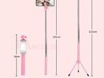 Selfie Stick Handheld Extendable Monopod With mirror Shutter Remote Mini Tripod For iPhone